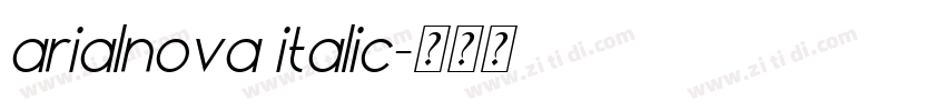 arialnova italic字体转换